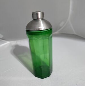 Shaker. Tanqueray Green Shaker with silver lid. Unbreakable.